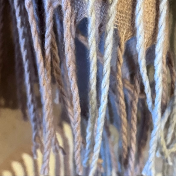 Soia & Kyo Womens Multicolor Colorblock Fringe Hem Open Front Poncho Sweater - Picture 6 of 12